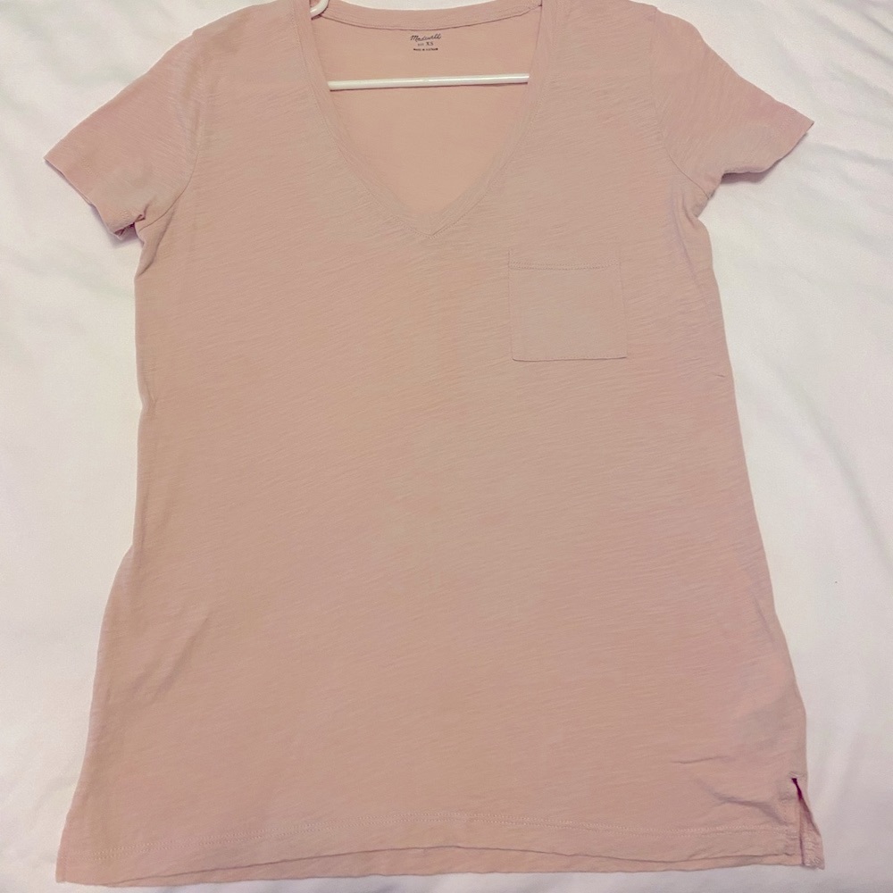 Madewell Whisper Cotton V-Neck Pocket Tee